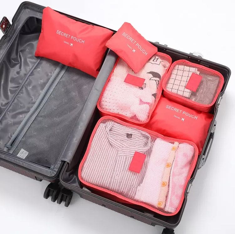 6 Pcs Travel Storage Bag, Clothes Tidy Organizer, Wardrobe Suitcase Pouch Travel Organizer, Shoe Packing Cube Bag, Secret Pouch Bag 6 Pcs Travel Storage Bag, Clothes Tidy Organizer, Wardrobe Suitcase Pouch Travel Organizer, Shoe Packing Cube Bag, Secret Pouch Bag